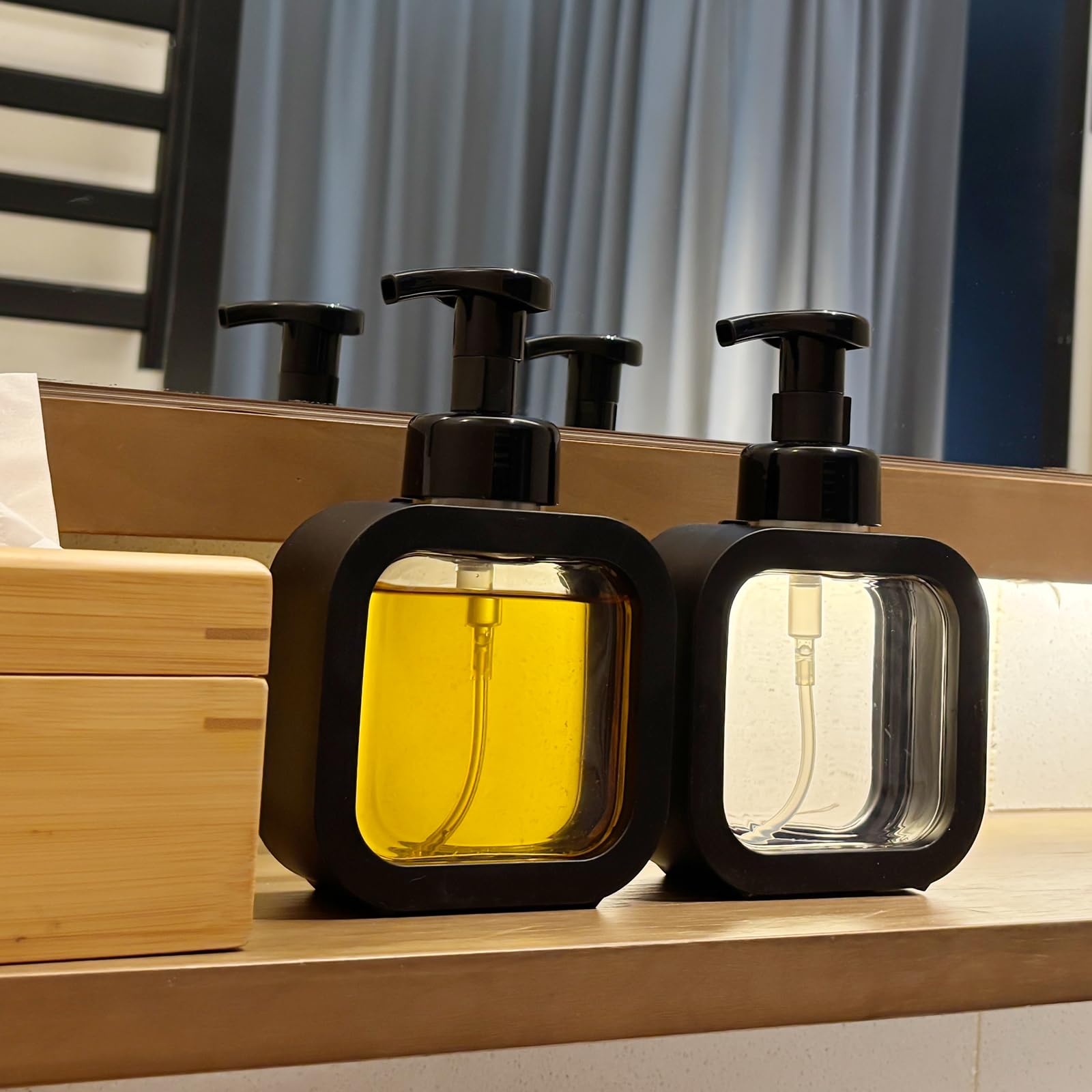 SVLX YIXVN foaming action may reduce soap usage and improve feel.