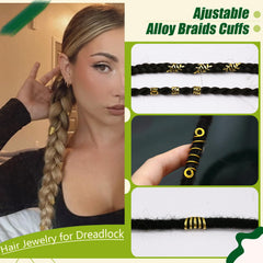 SVNMU gold braiding charms set for creative looks.