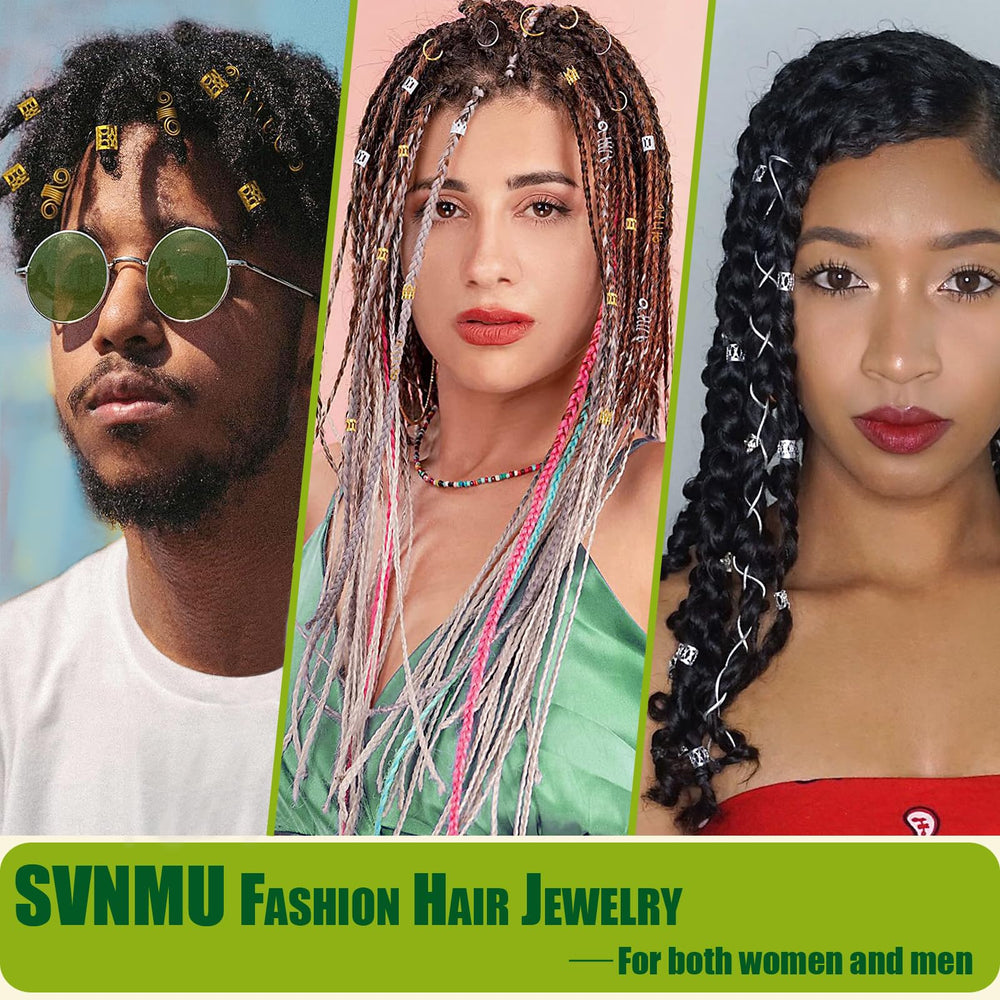 SVNMU gold clip and ring mix for varied hairstyles.