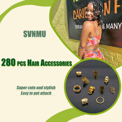 SVNMU gold hair cuff braid accessory for secure styling.