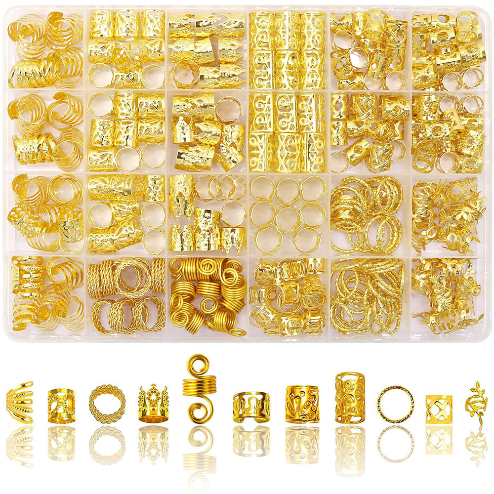 SVNMU gold spiral clip for braids adds secure hold and shine.