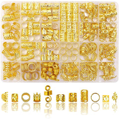 SVNMU gold spiral clip for braids adds secure hold and shine.