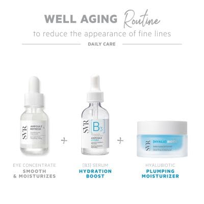 SVR B3 Serum application shows quick absorption in routine