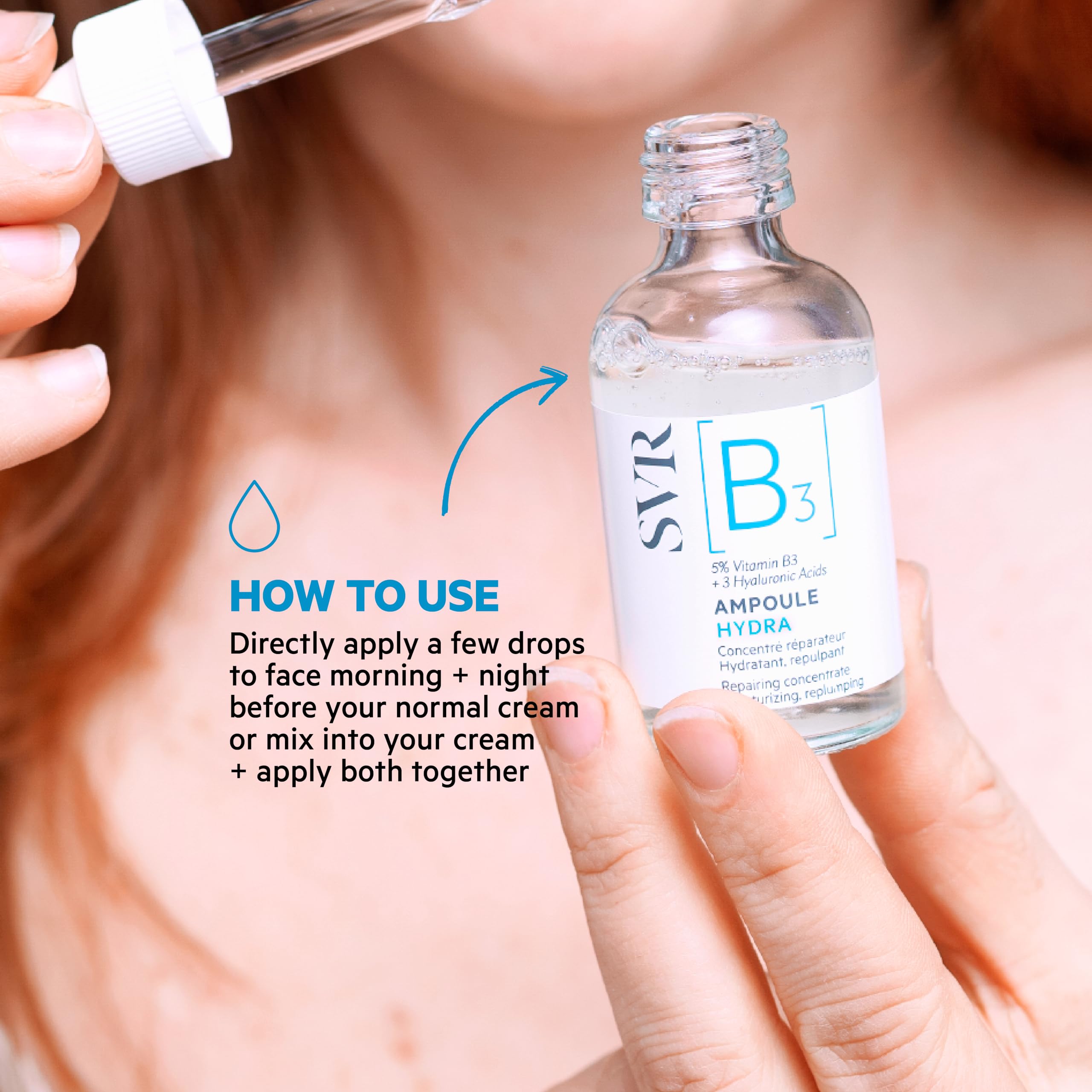 SVR B3 packaging emphasizes a minimalist fragrance-free formula