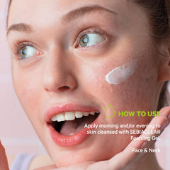 SVR Sebiaclear moisturizing face cream application supports daily comfort during drying acne treatments
