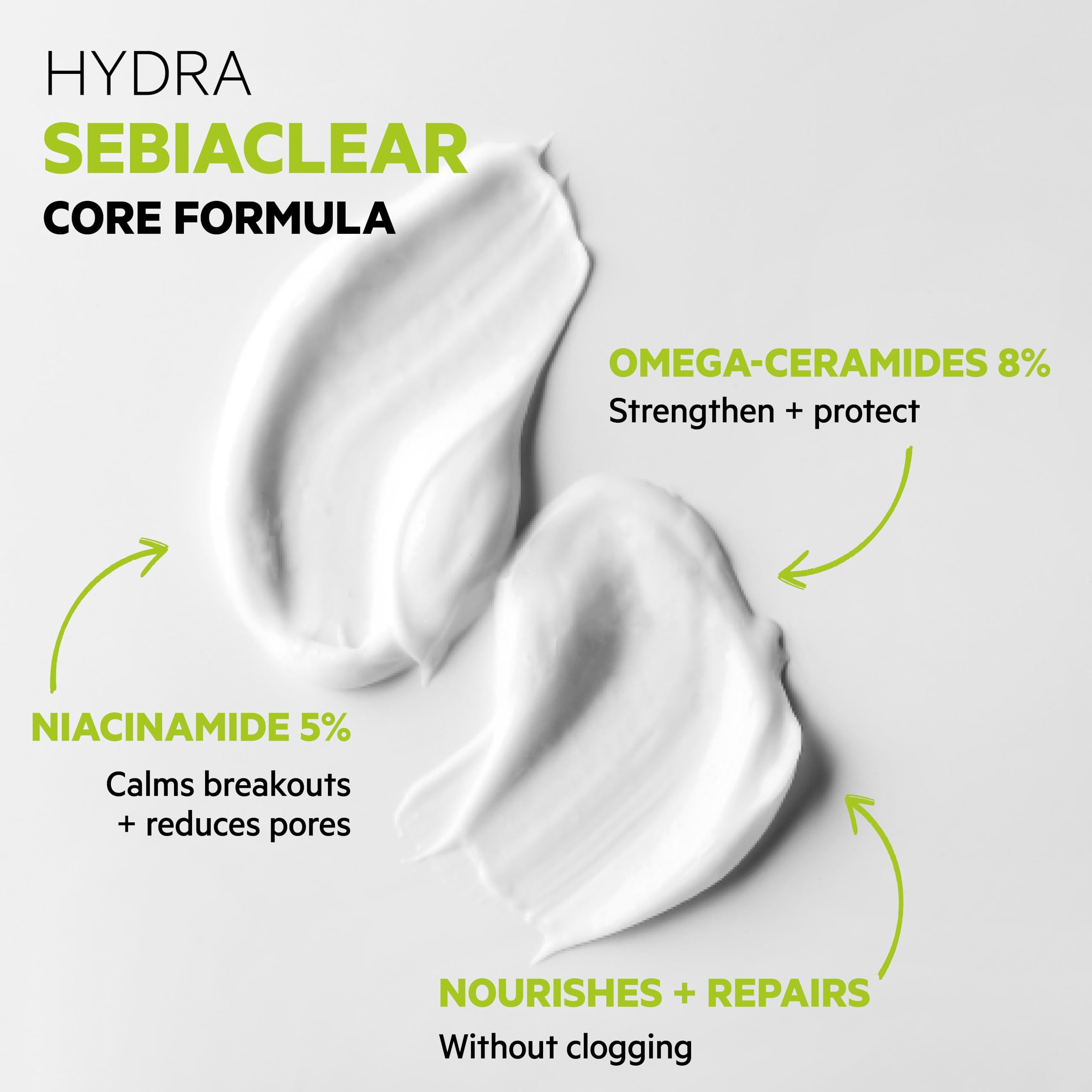SVR Sebiaclear moisturizing face cream ingredients highlight barrier support with Niacinamide HA and ceramides