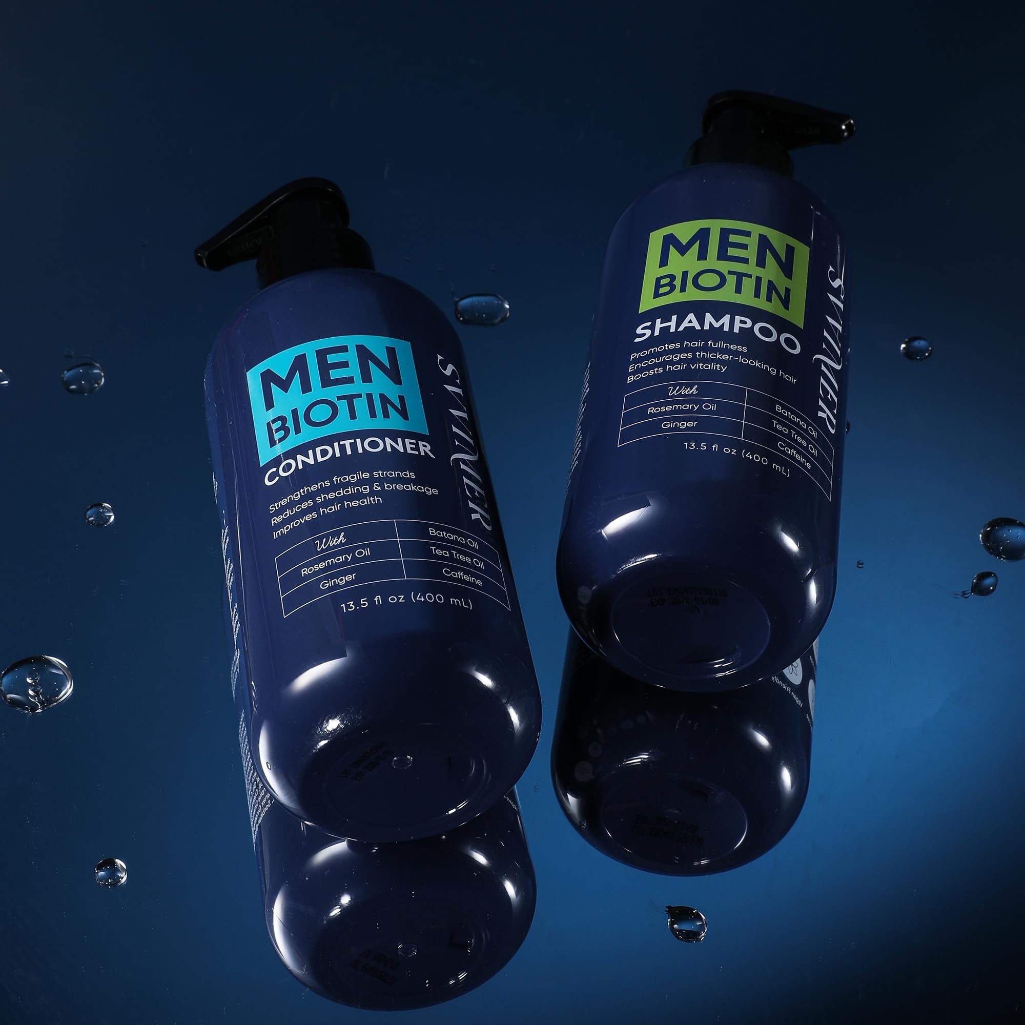 Svvimer Biotín Champú: uso diario compatible con todo tipo de cabello.