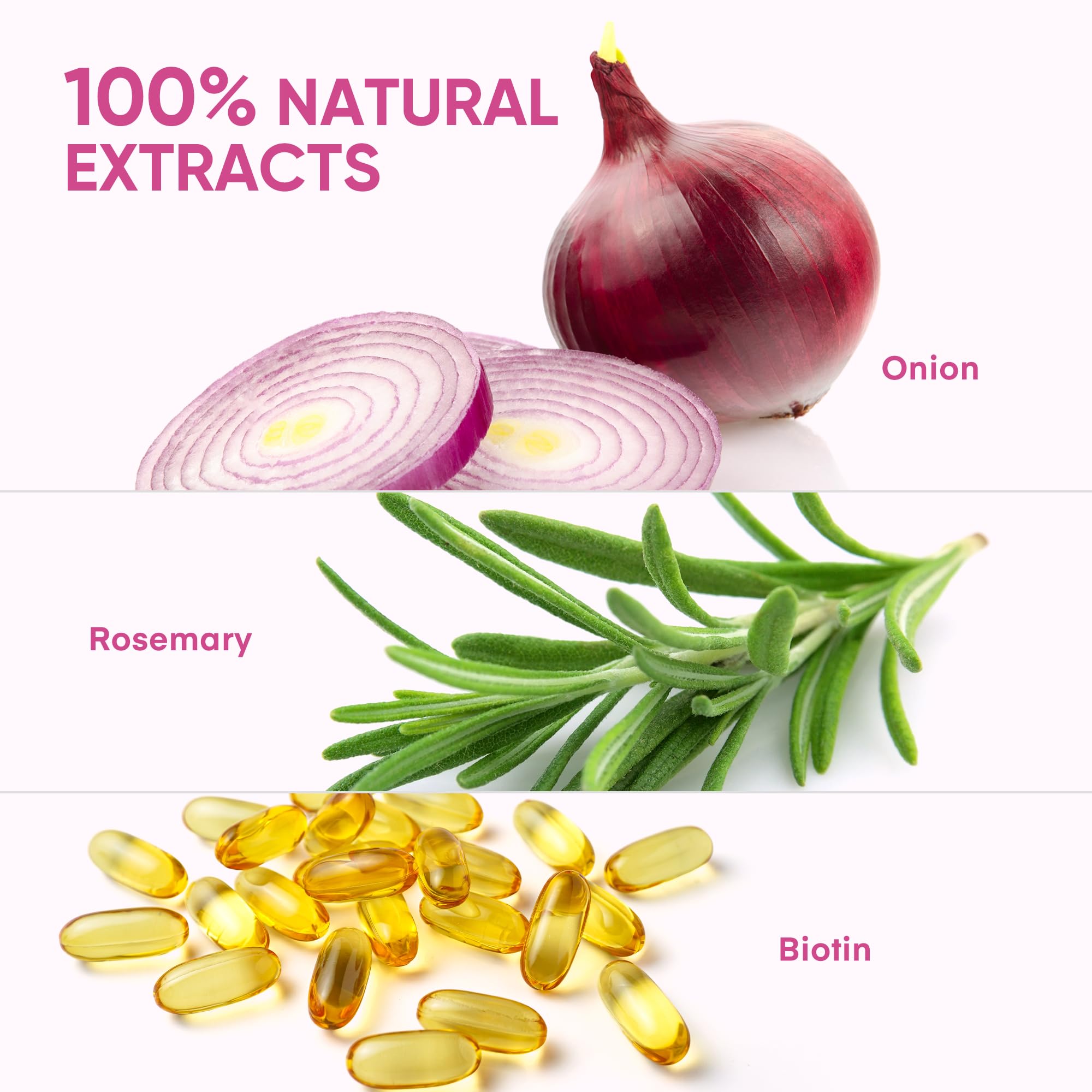 Svvimer extracto de cebolla en primer plano, ingrediente clave para el cabello.