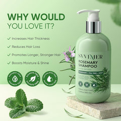 Champú Svvimer calma el cuero cabelludo con aceite de árbol de té.