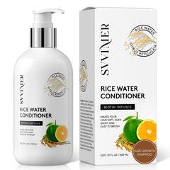 Svvimer acondicionador agua de arroz, bote frontal, aporta brillo suave al cabello.