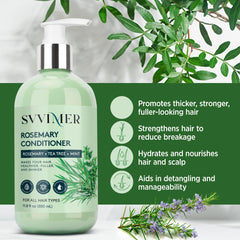 Svvimer Acondicionador Romero, brillo-vitalidad, cabello más saludable y radiante.