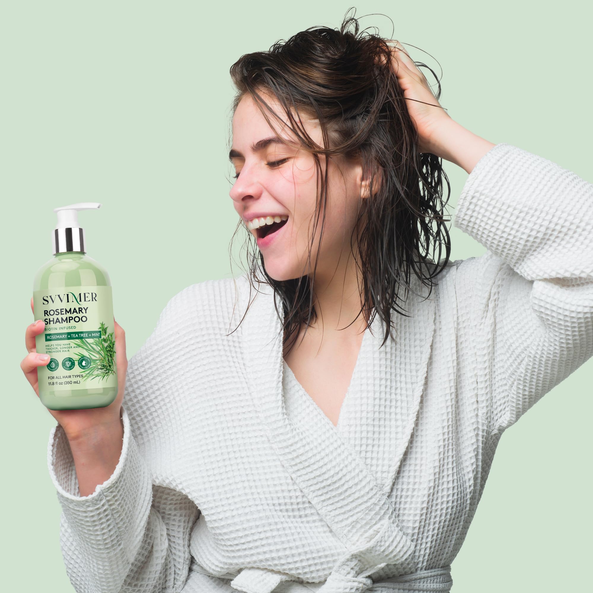 Fine hair after wash with Svvimer shampoo soft resilient strands