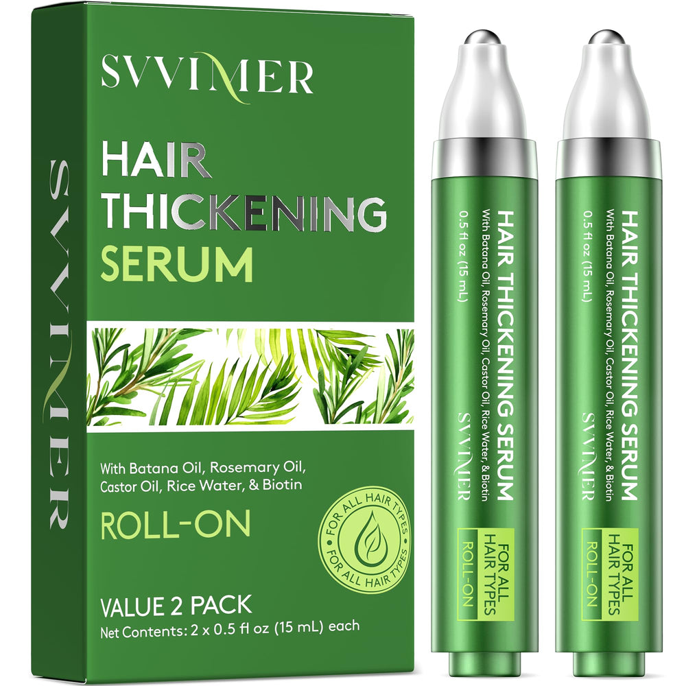Svvimer Sérum crecimiento cabello botella: aspecto más denso con uso diario.