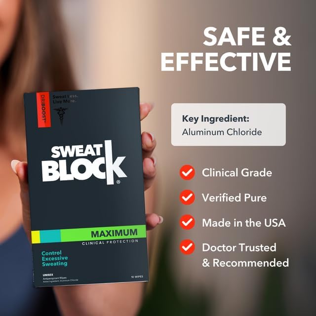 Close-up texture of SweatBlock wipe for fast, mess-free protection