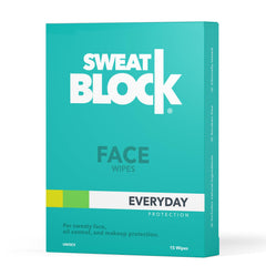 SweatBlock toallitas antiperspirante faciales para controlar sudor y brillo.
