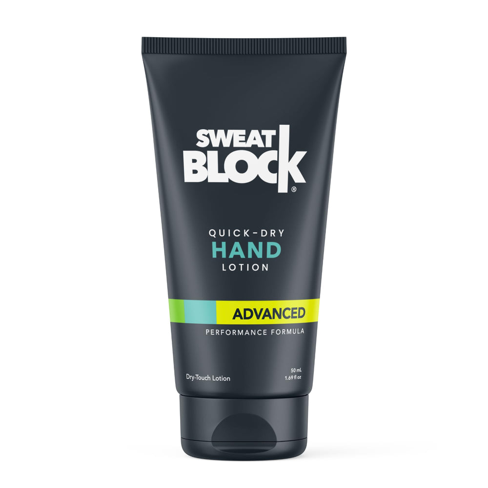 SweatBlock botella de loción antiperspirante para manos mantiene las manos secas