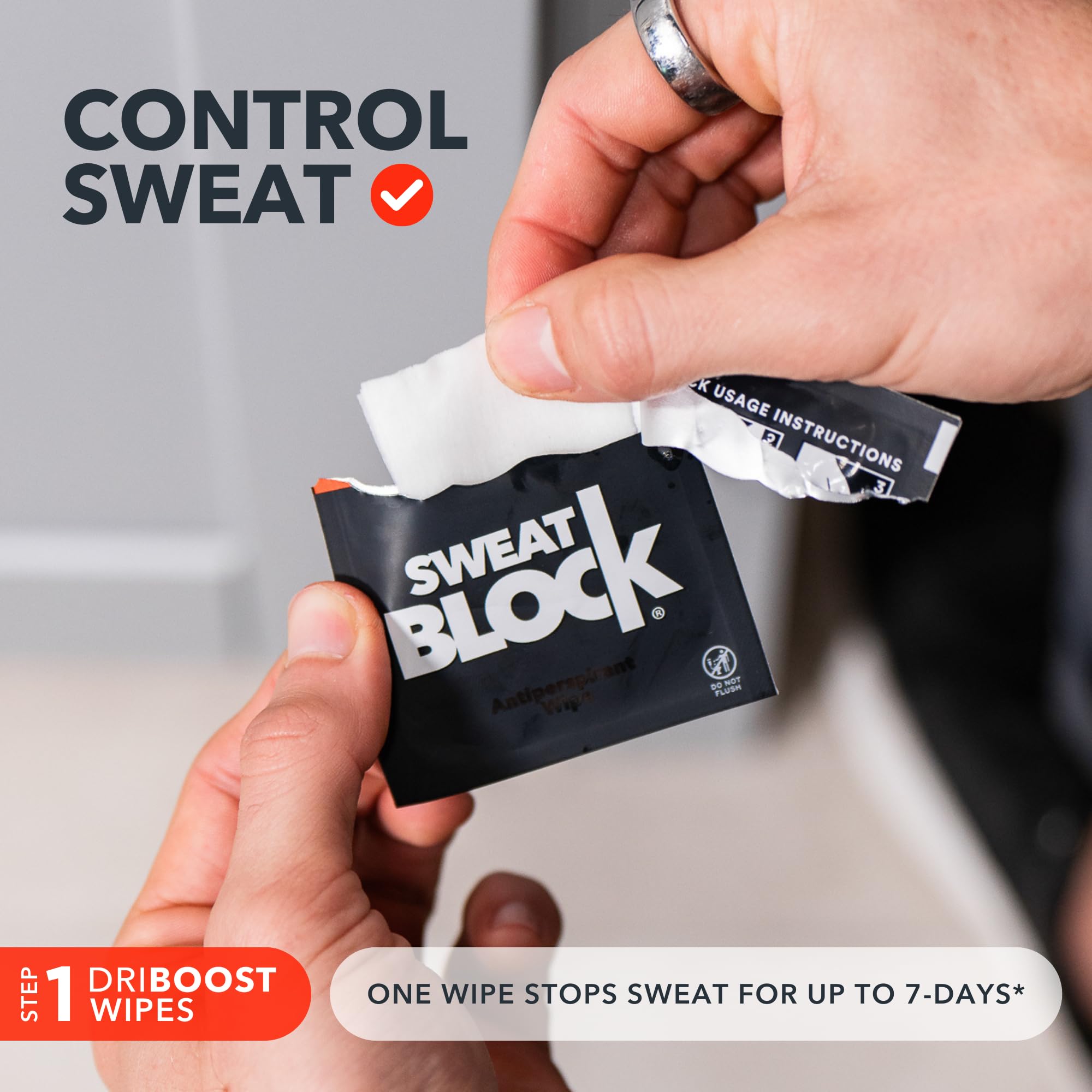 SweatBlock clinical-strength deodorant stick for daily odor control.