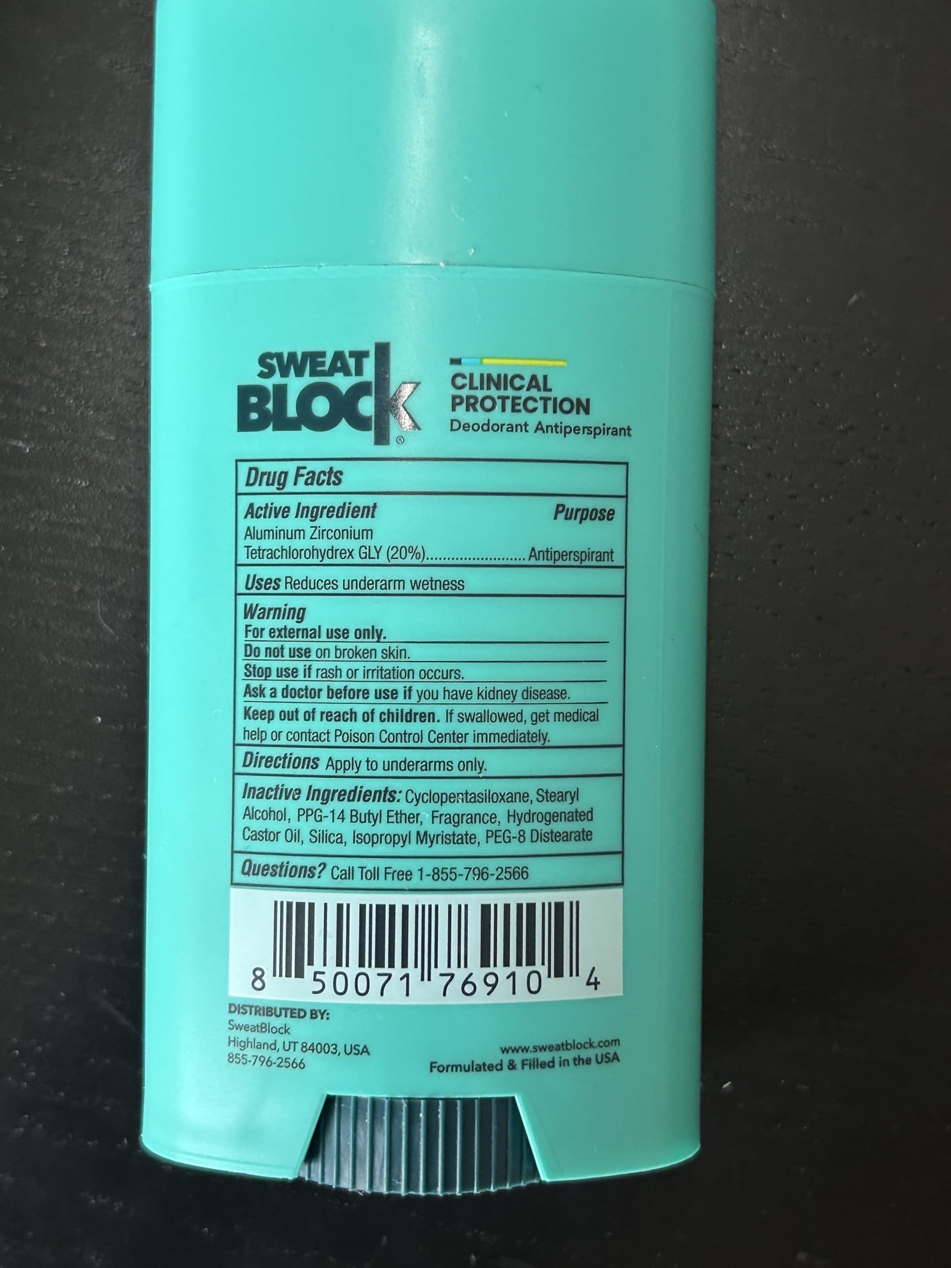 Paquete de SweatBlock de una sola unidad para uso diario