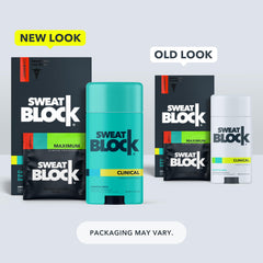 SweatBlock DRIBOOST wipes packaging showing overnight sweat blocking.