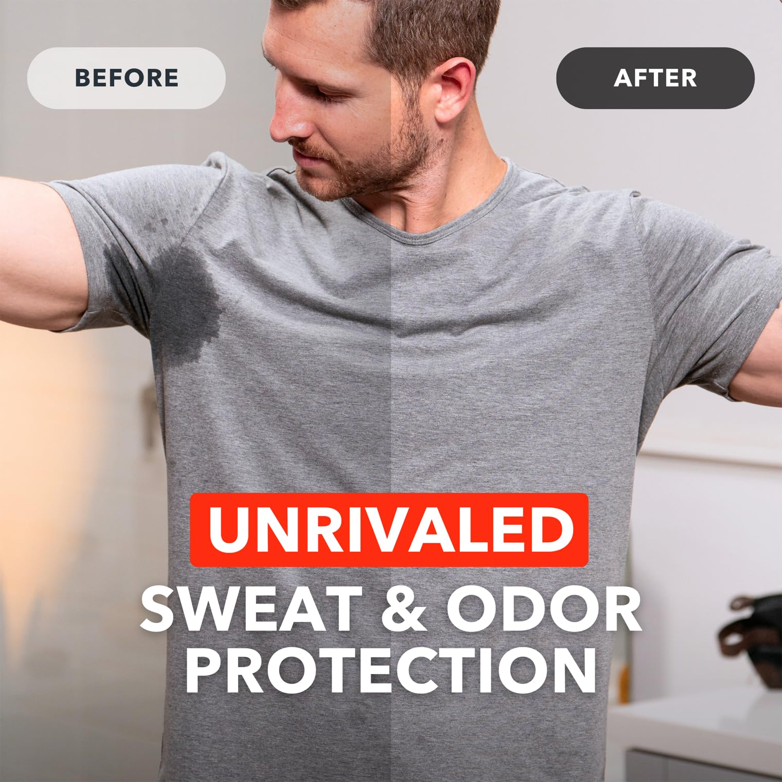 Individually wrapped SweatBlock wipes designed for on-the-go protection.