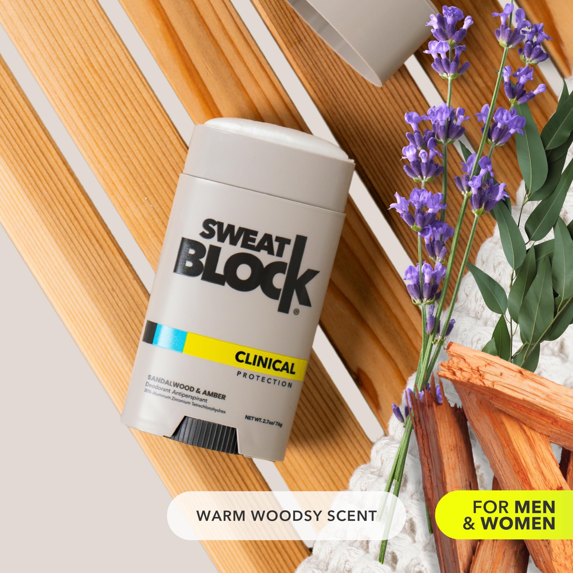 Protección de 48 horas contra sudor y olor con SweatBlock.