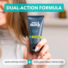 Loción SweatBlock de ingredientes puros para uso diario en las manos