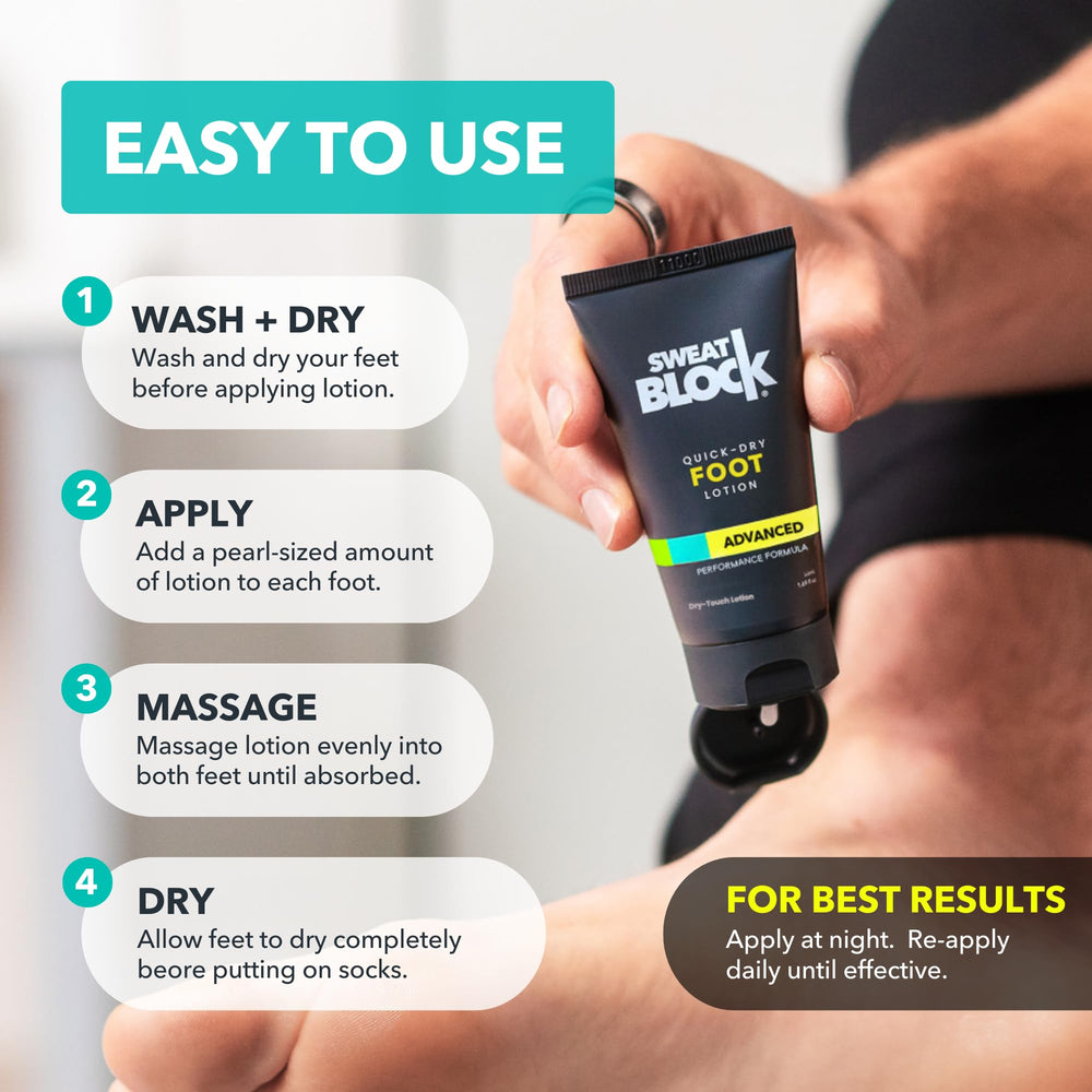 SweatBlock: formato ligero y no graso para uso diario en botas y tenis.