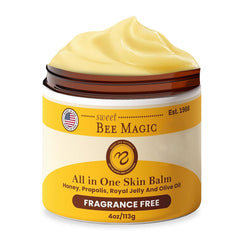Sweet Bee Naturals Sweet Bee Magic Honey Balm on the face for daily hydration