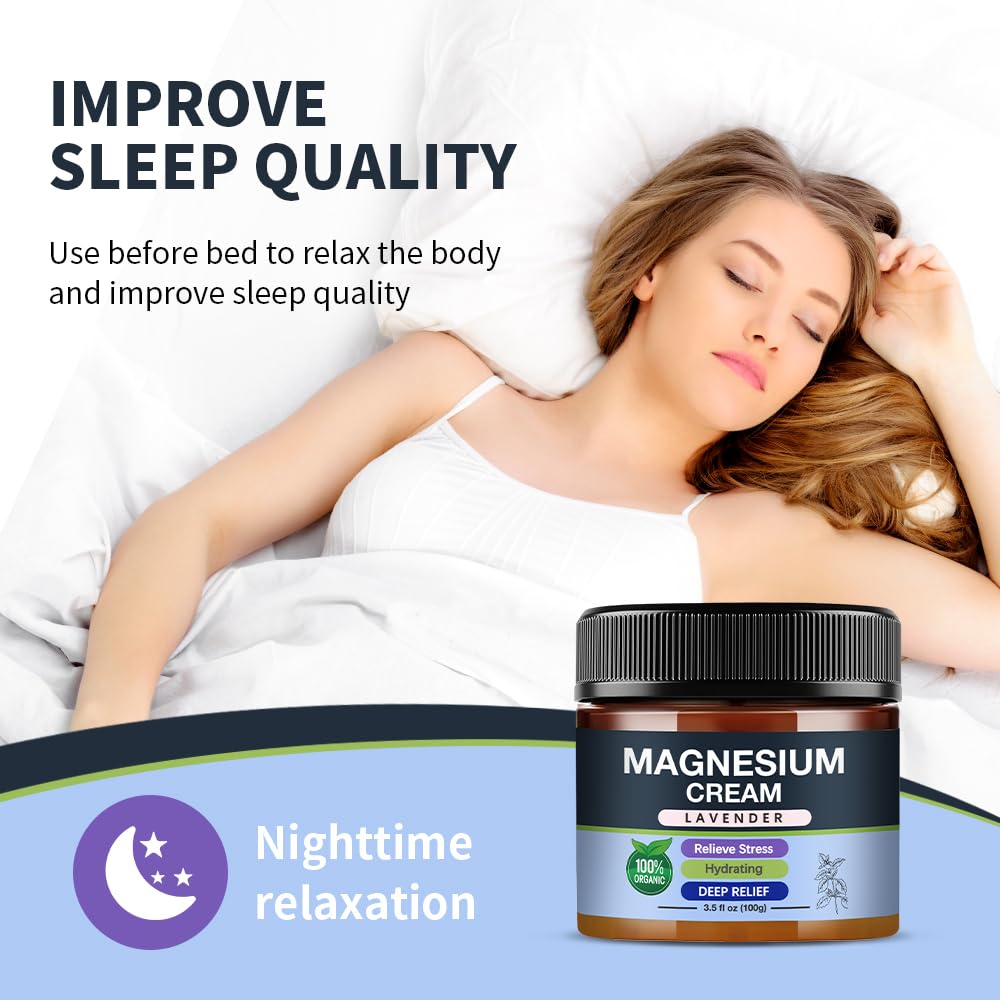 Sweet Sleep Magnesium Cream demonstrates lightweight, fast absorption on skin.