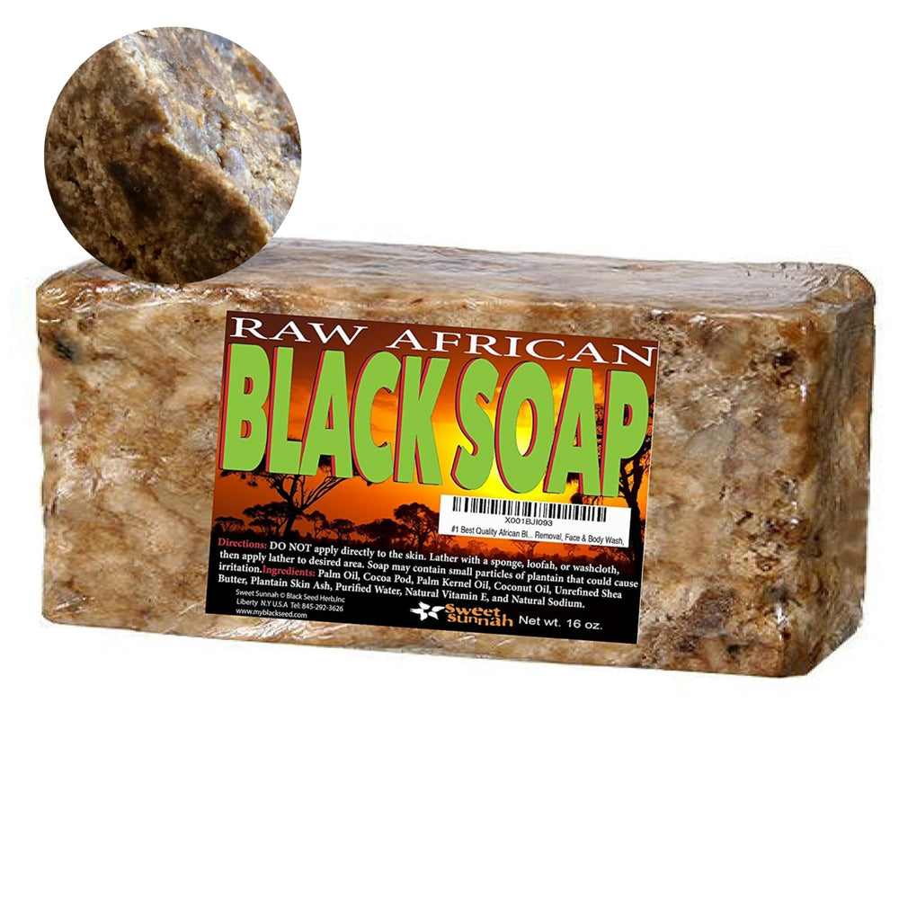 SWEET SUNNAH BLACK SEED jabon negro puro: limpieza suave para piel