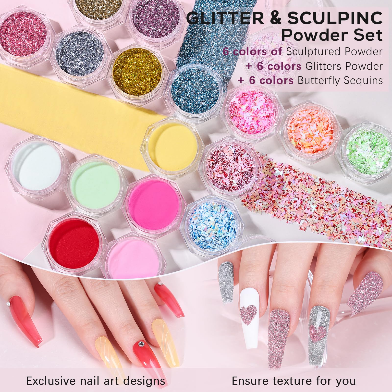 Sweet Trend durable nail brush set enables precise details in designs.