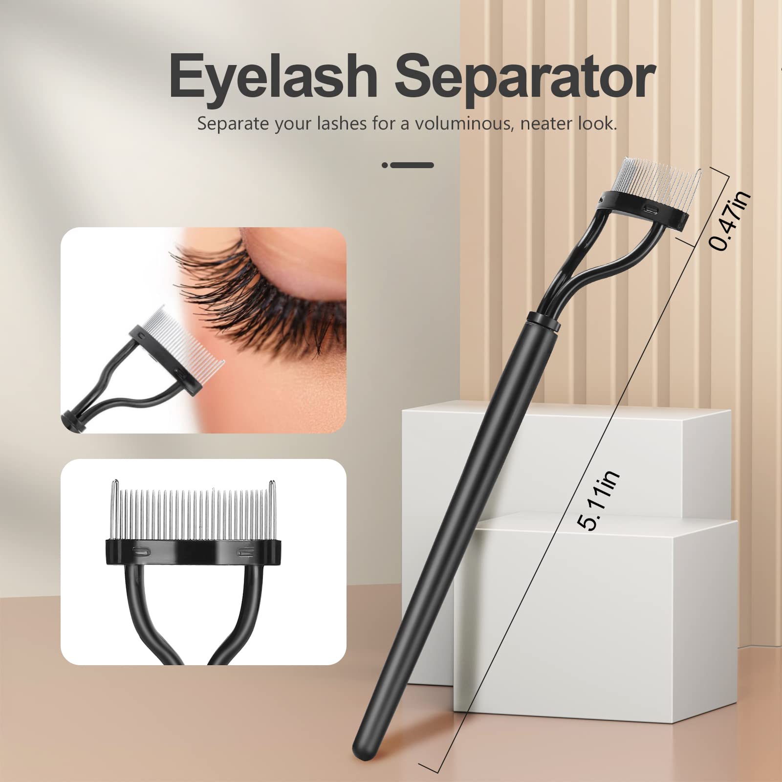 Sweet View angled brow brush with spoolie for precise brow definition