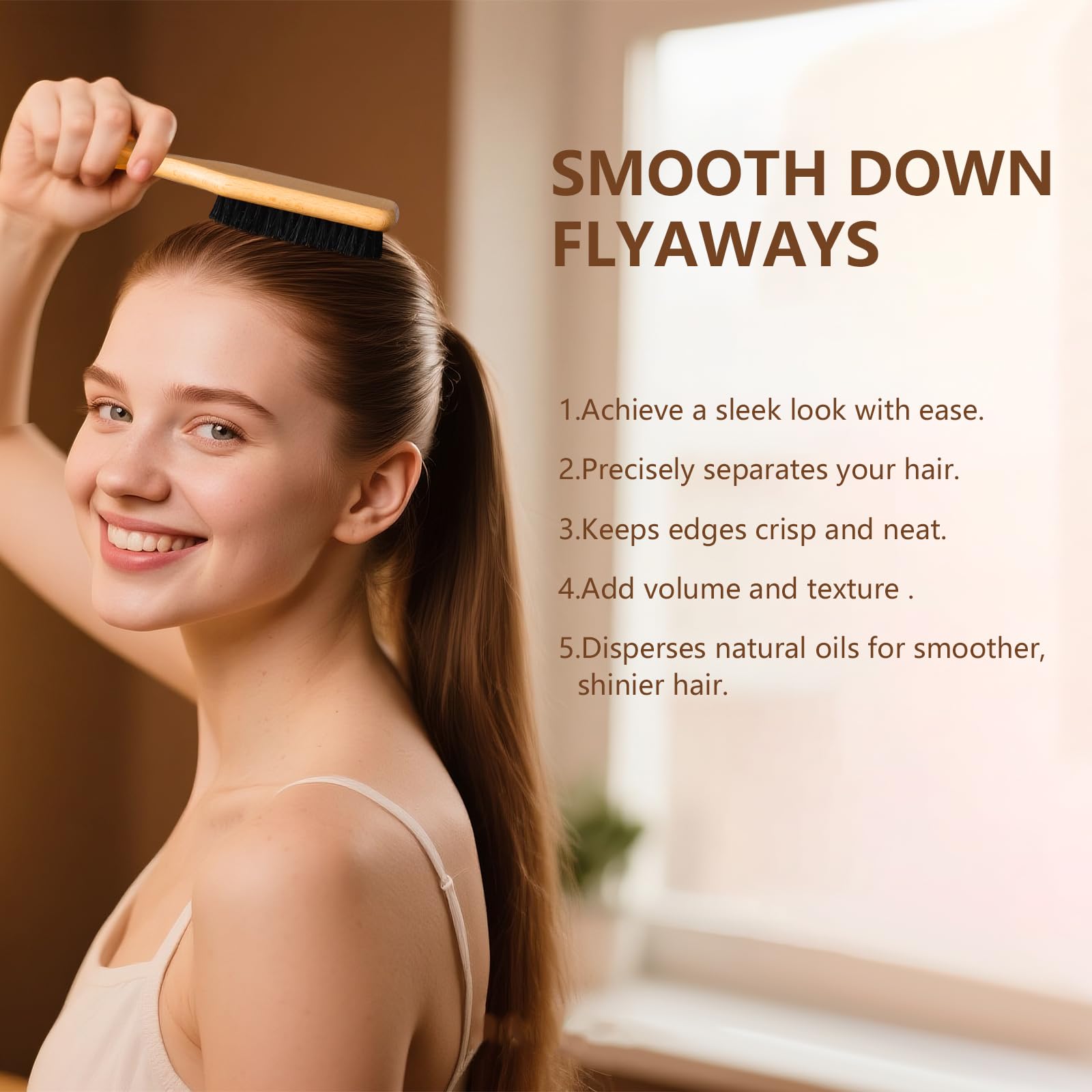 Sweet View balance oil image demonstrates natural shine and smoother hair texture.