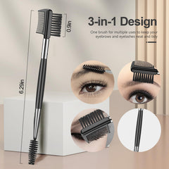SWEET VIEW dual-ended lash/brow brush with spoolie for quick shaping.