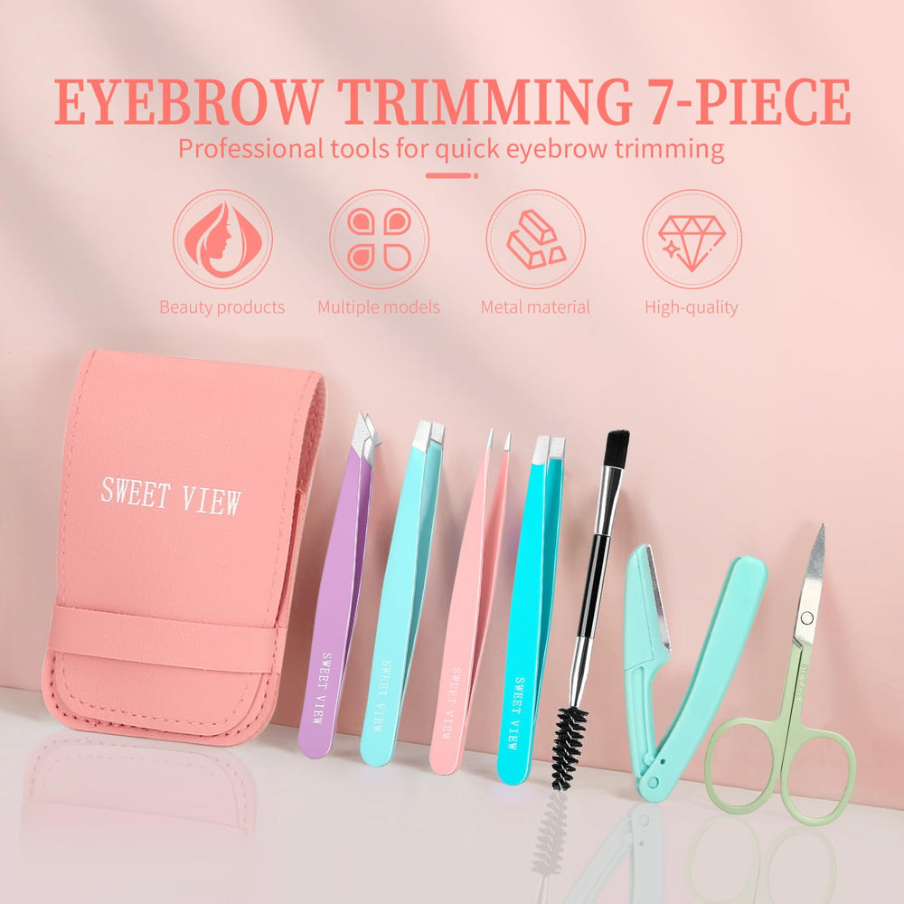 Sweet View gift-ready tweezers set for stylish grooming.