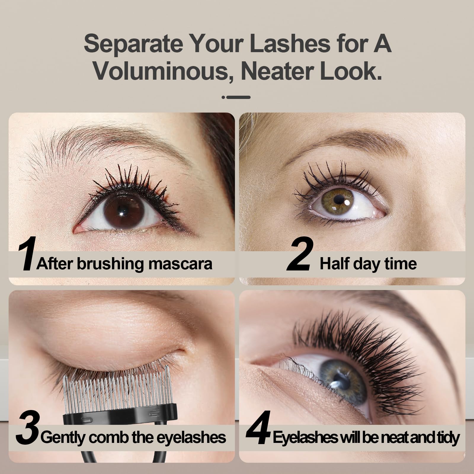 SWEET VIEW soft synthetic bristles for gentle, effective application.