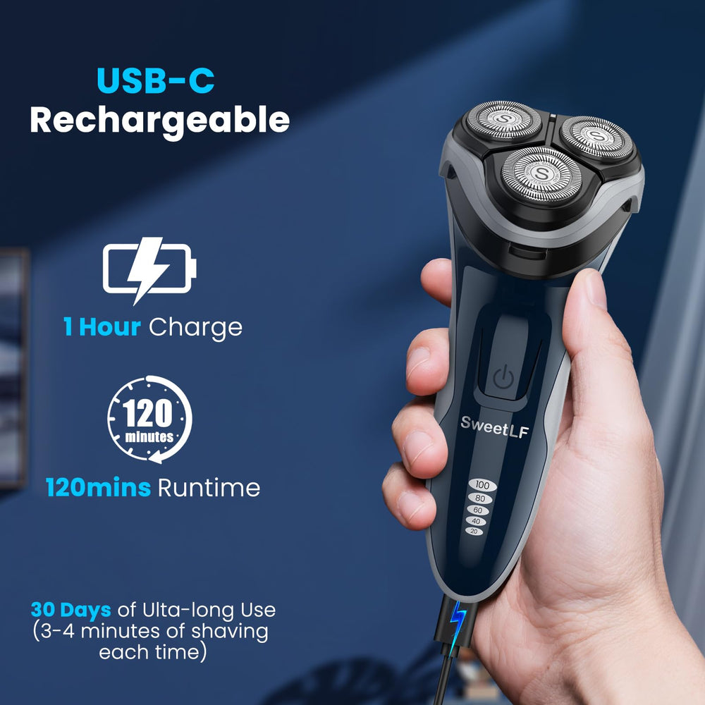 SweetLF shaver offers up to 120 minutes of cordless runtime.