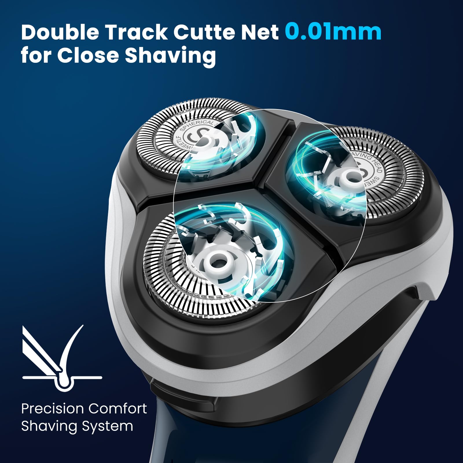 SweetLF IPX7 waterproof razor for wet and dry shaving.