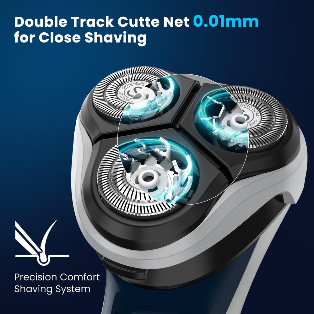 SweetLF IPX7 waterproof razor for wet and dry shaving.