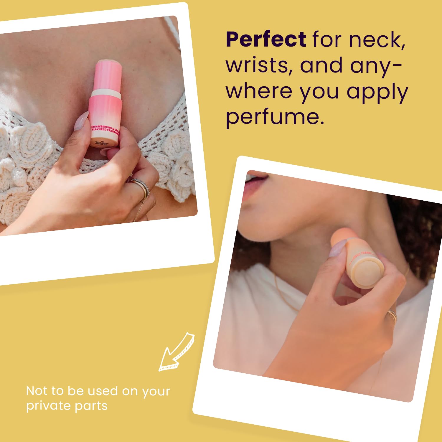 Application on wrist highlighting smooth glide and mess-free use