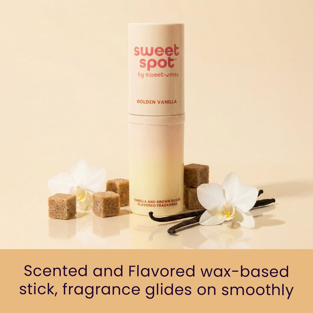 Sweetums SweetSpot travel-format packaging shown for convenient TSA-friendly carry.