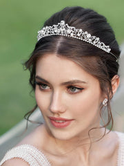 SWEETV tiara con cierre seguro, ideal para fiestas y sesiones