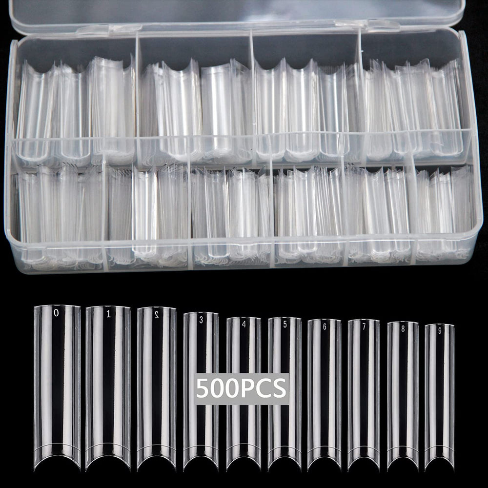 SWETIDY uñas acrílicas claras, enfoque recto para acabado suave.