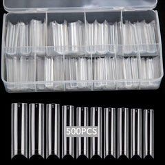 SWETIDY uñas acrílicas claras, enfoque recto para acabado suave.