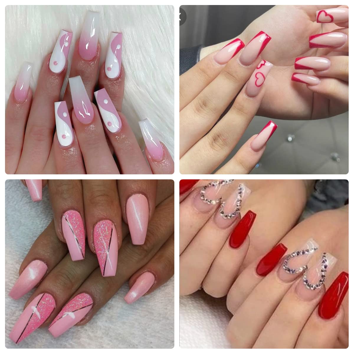 Conjunto SWETIDY de puntas transparentes para manicura clara y elegante.