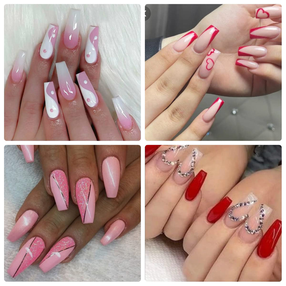 Conjunto SWETIDY de puntas transparentes para manicura clara y elegante.