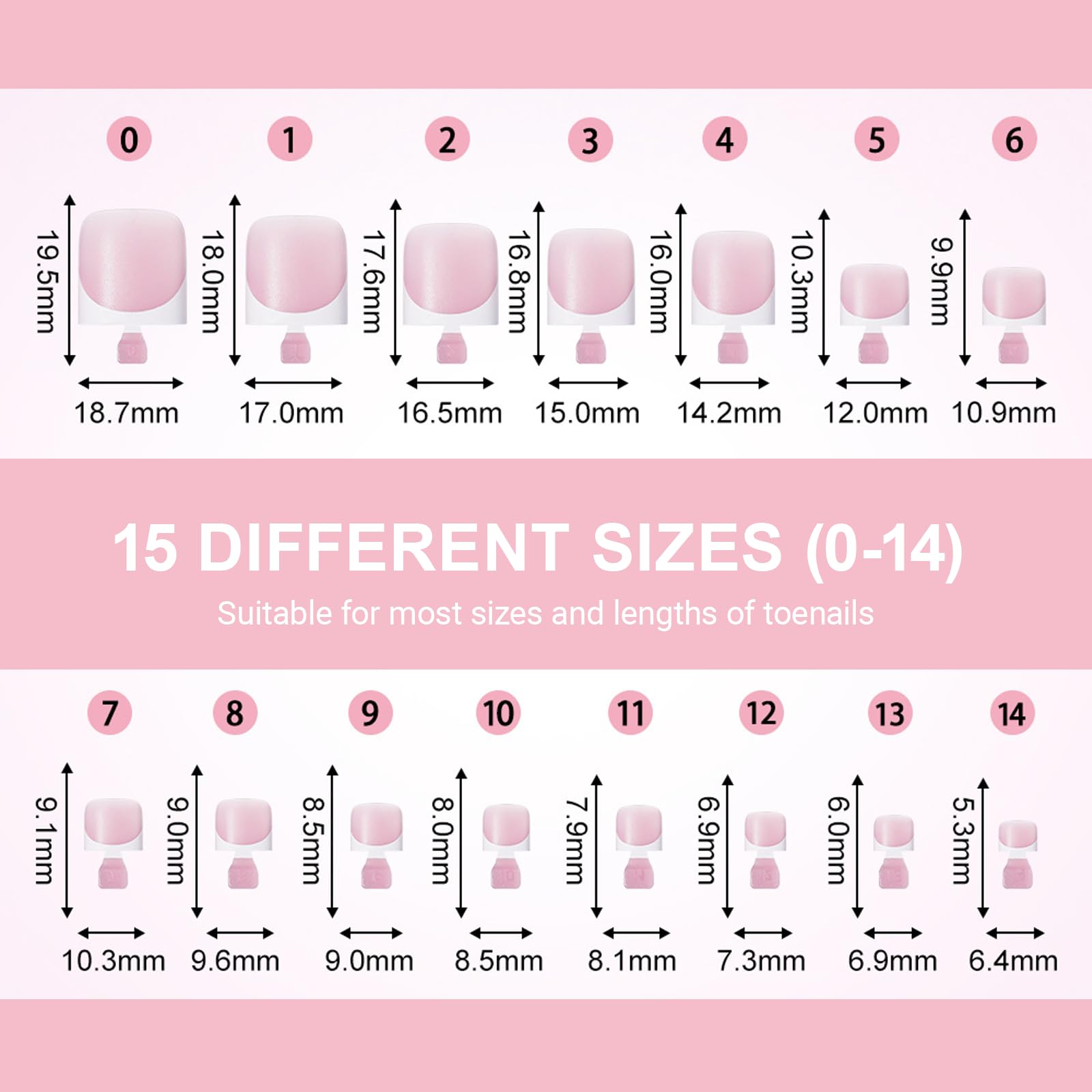 SWETIDY toe nail press ons natural square design contouring from cuticle for seamless wear.