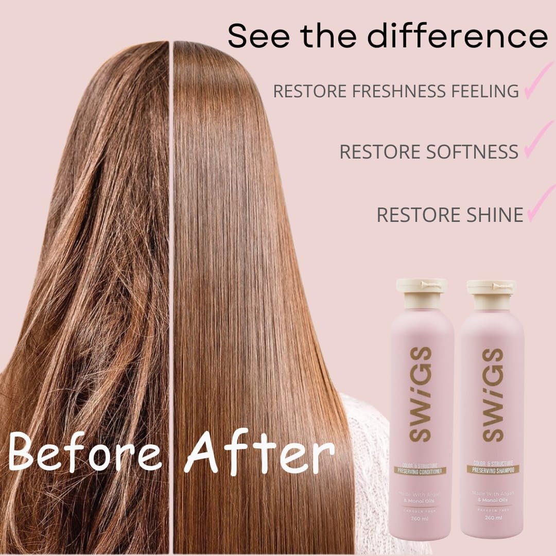 SWIGS wig detangling session shows easy manageability.