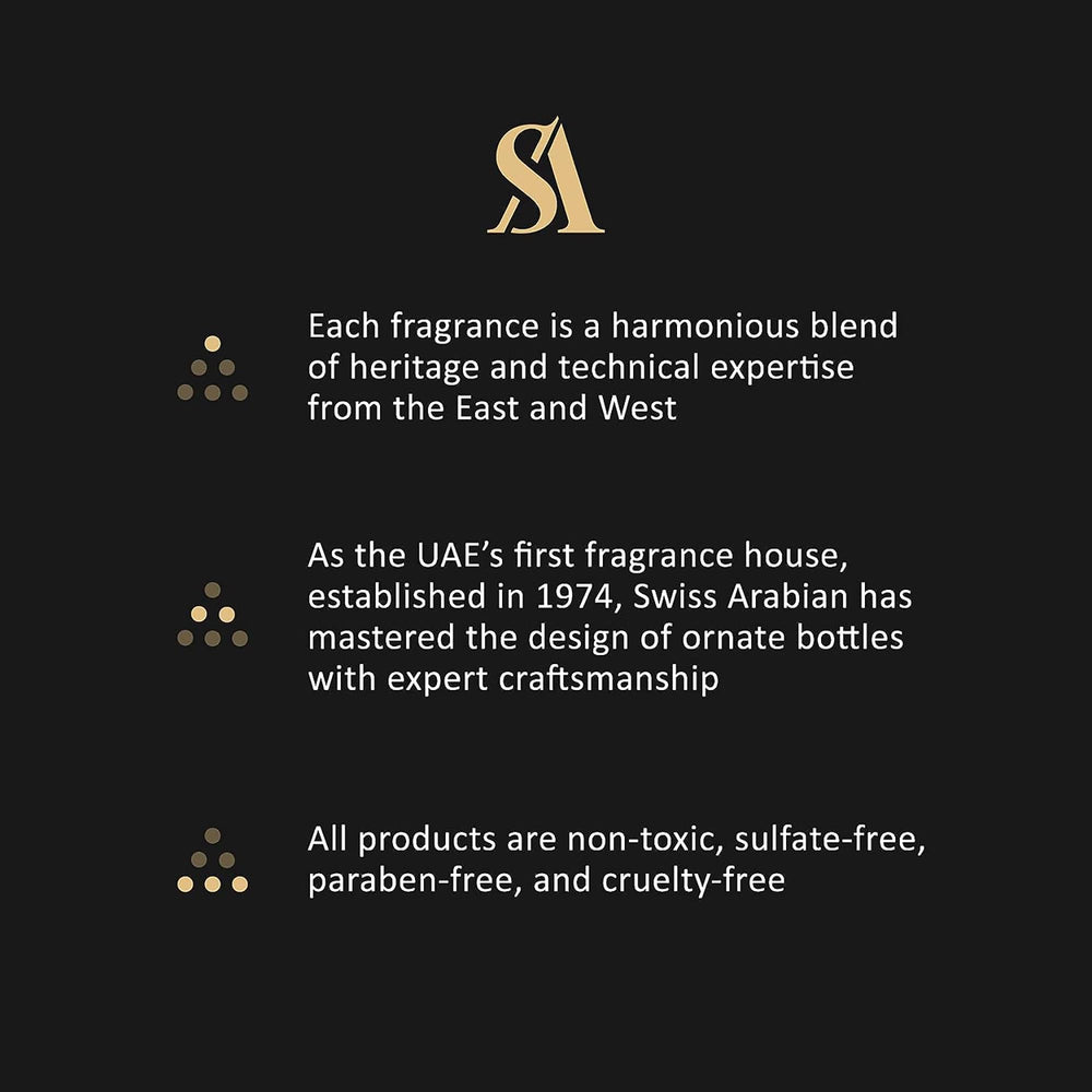 Swiss Arabian Layali luxury attar bottle conveys artisanal perfume oil