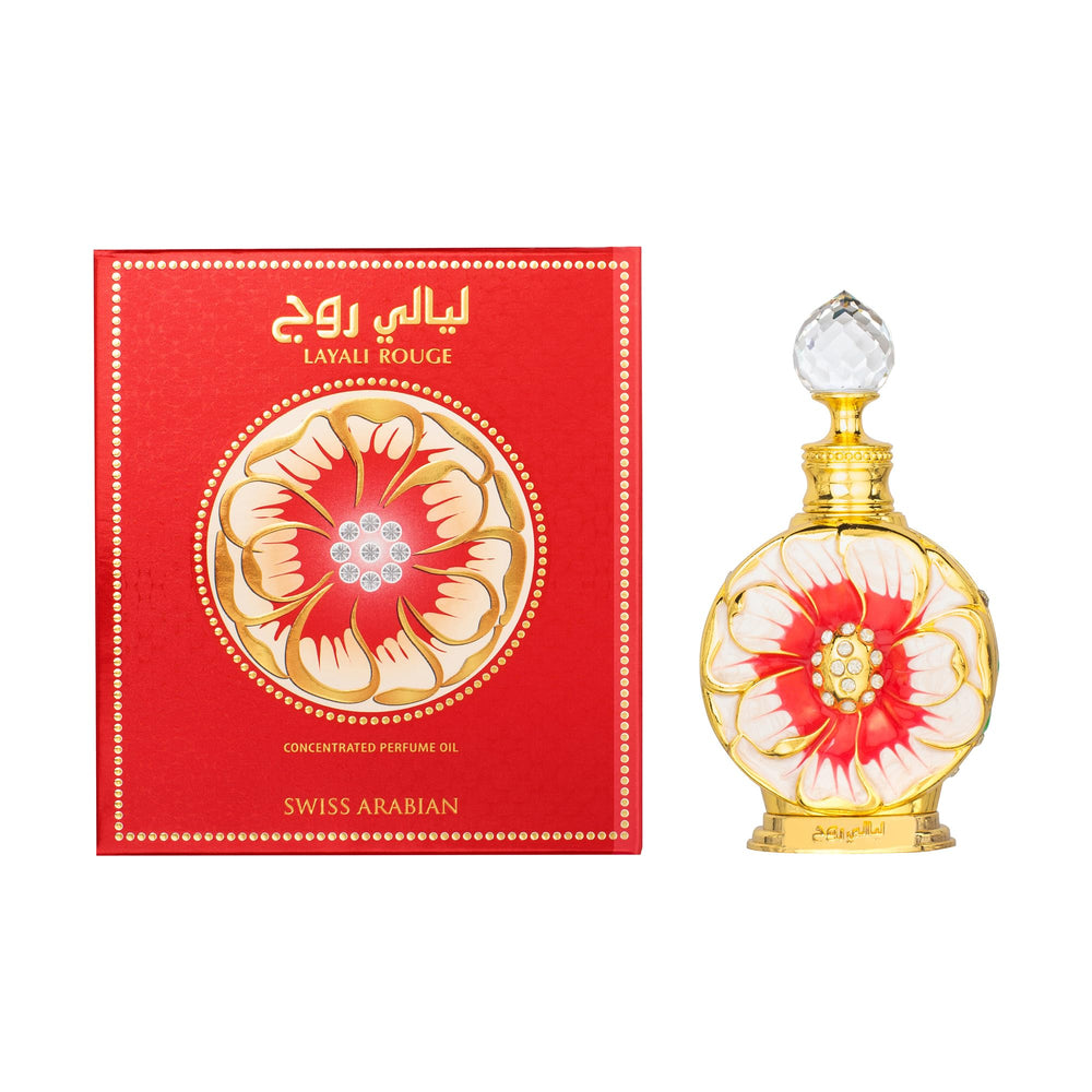 Layali Rouge alcohol-free formula, gentle on sensitive skin.